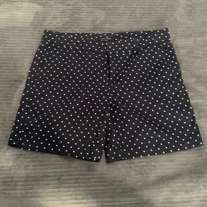 Tommy Hilfiger Women Navy Blue and White Polka Dot Preppy Shorts size 10